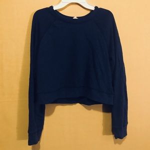 FOREVER 21 Blue Indigo Sweater Crop